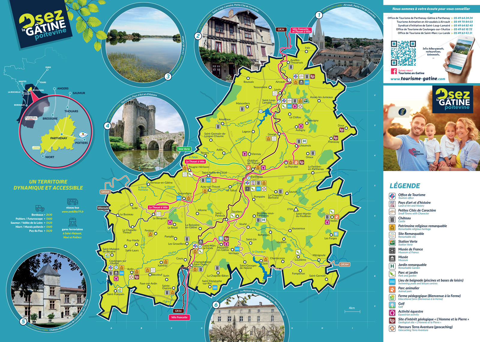 Carte touristique du Pays de Gâtine